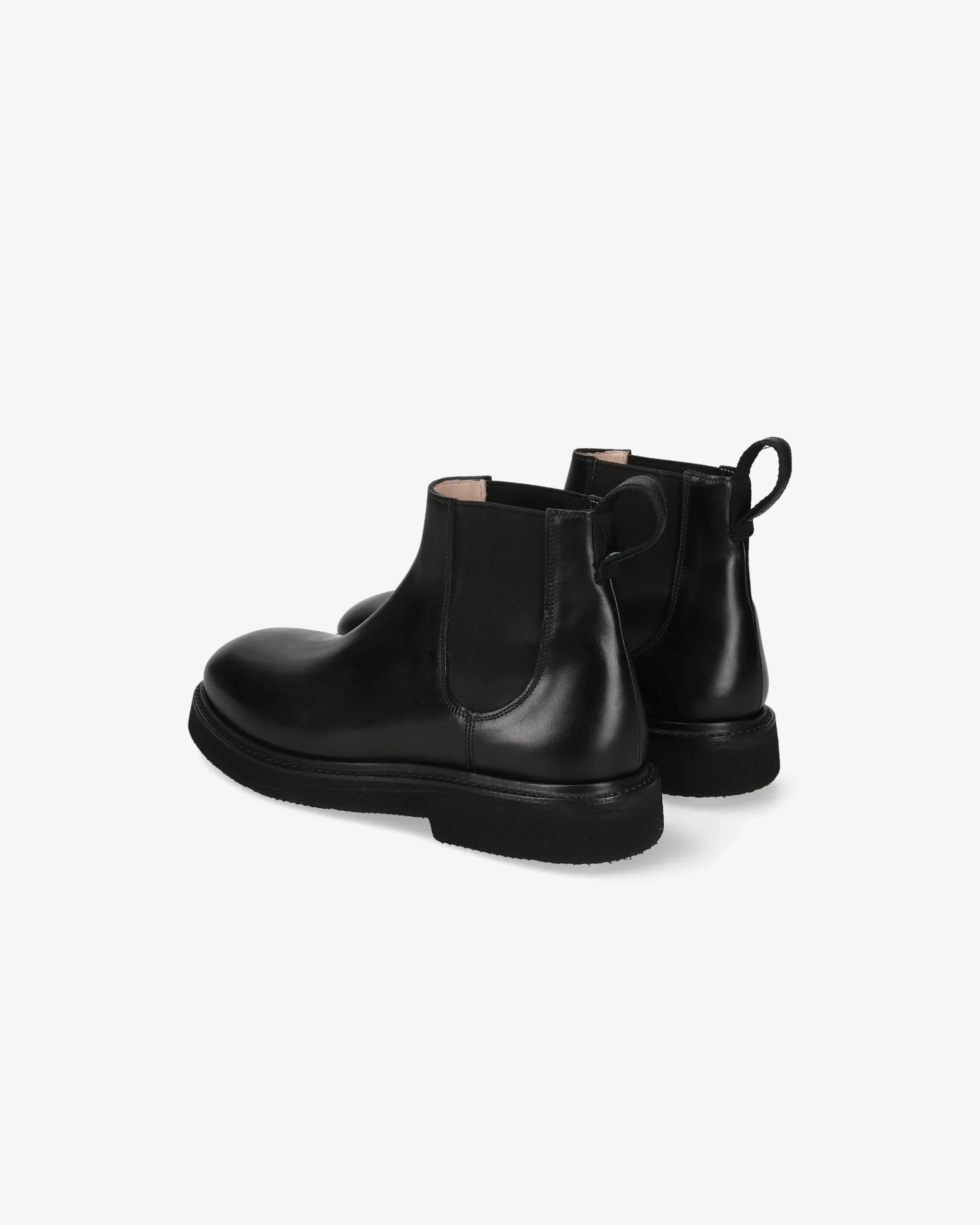 Black wax leather Chelsea boots 32118E