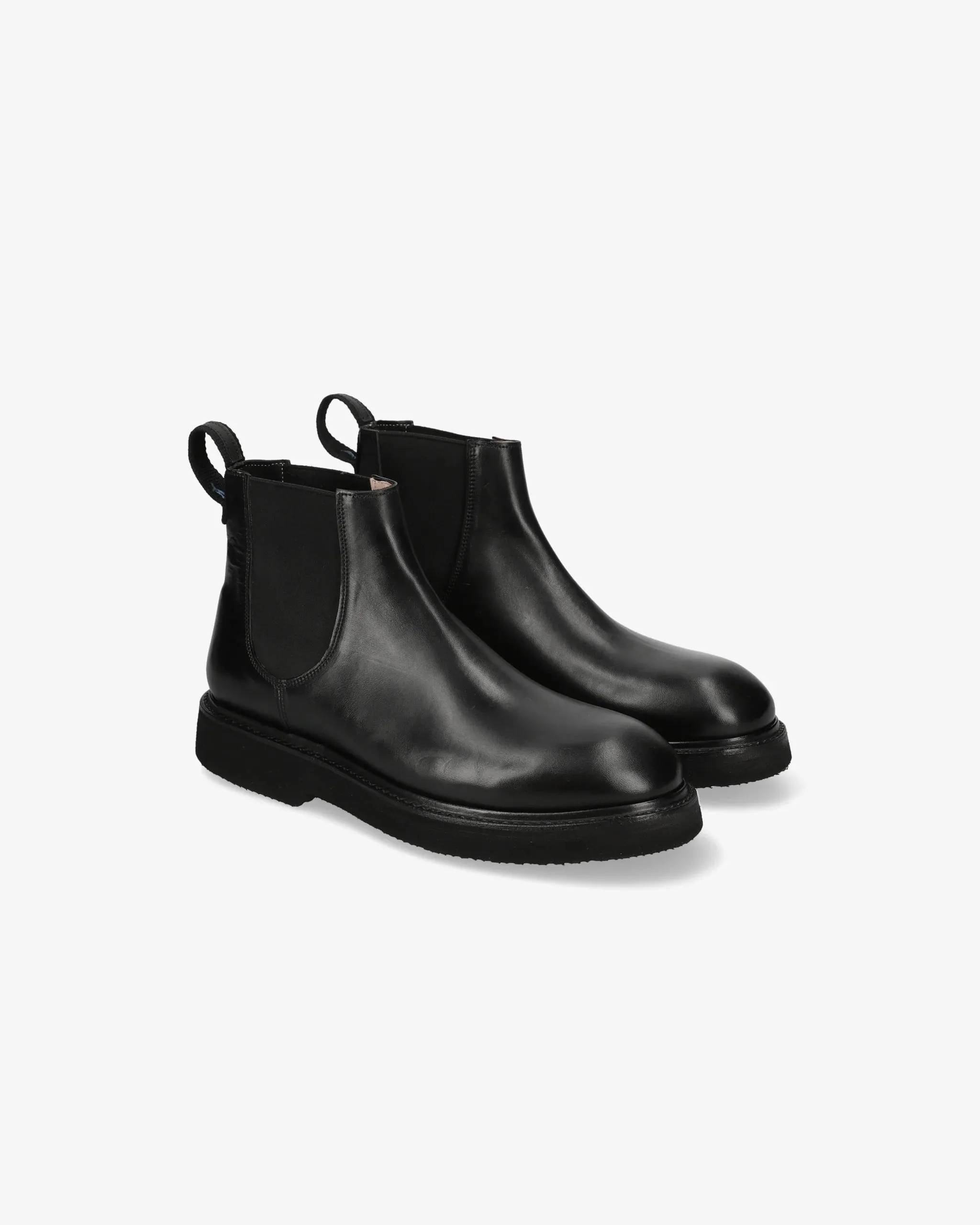 Black wax leather Chelsea boots 32118E