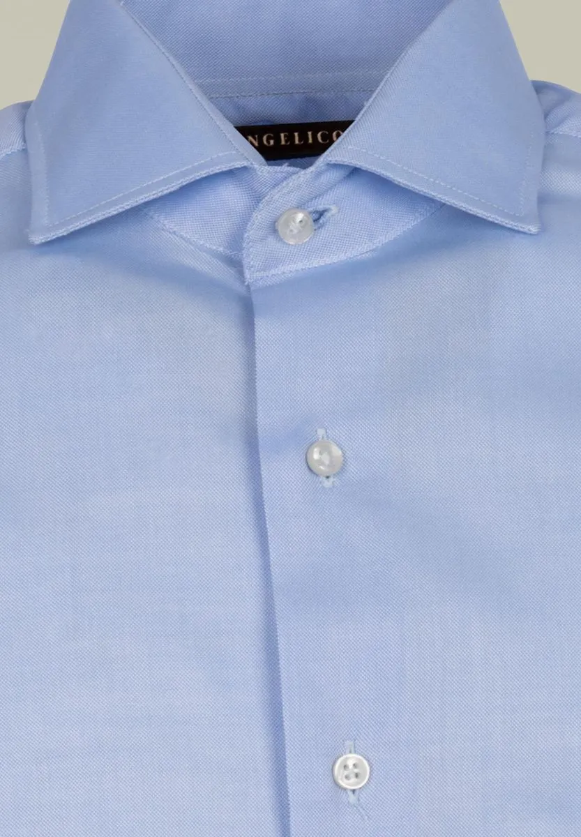 Blue French slim Oxford shirt.