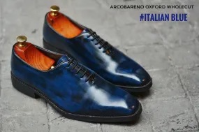 Blue Italian New Oxford Wholecut Shoe 502-3