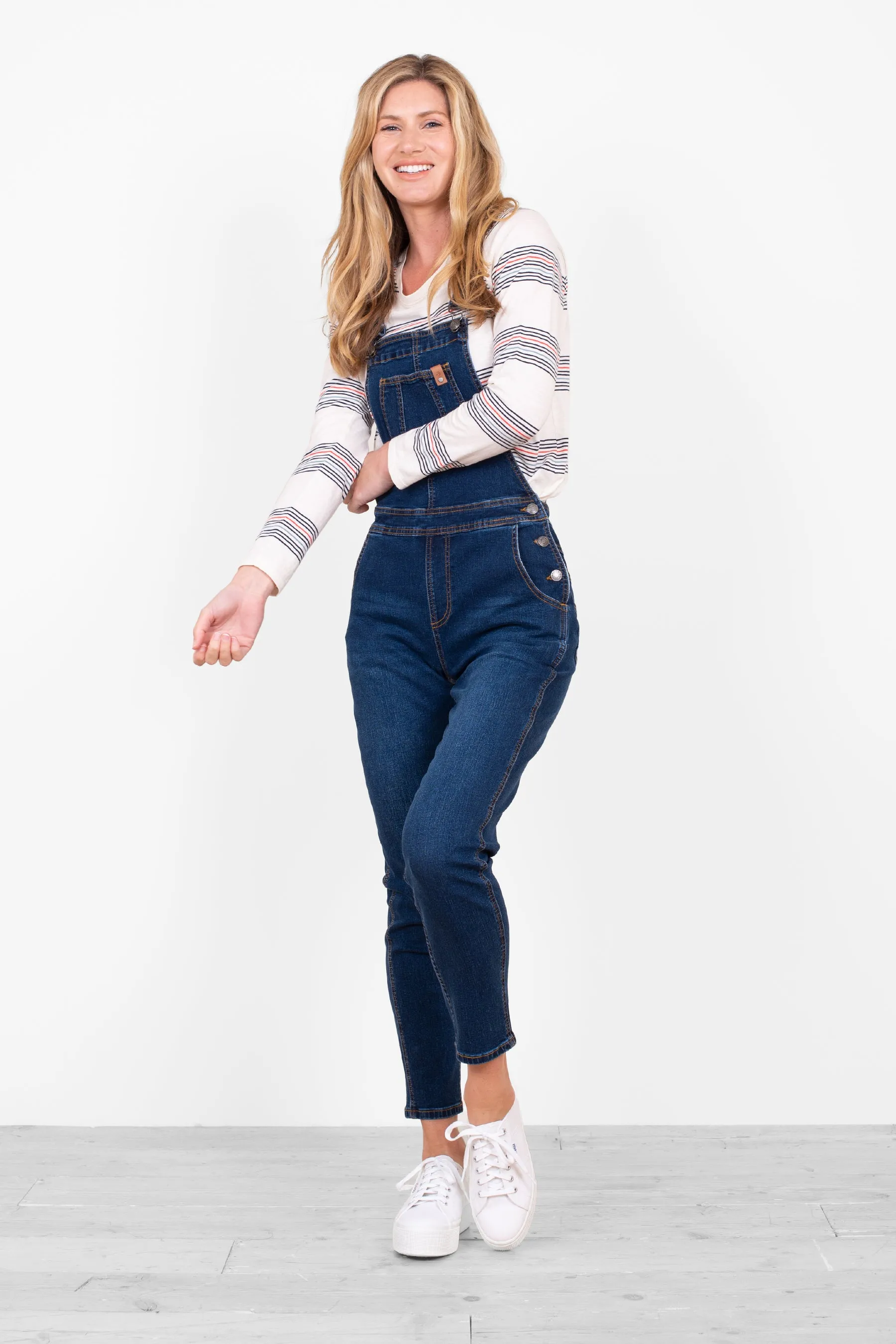 Blue jeans overalls