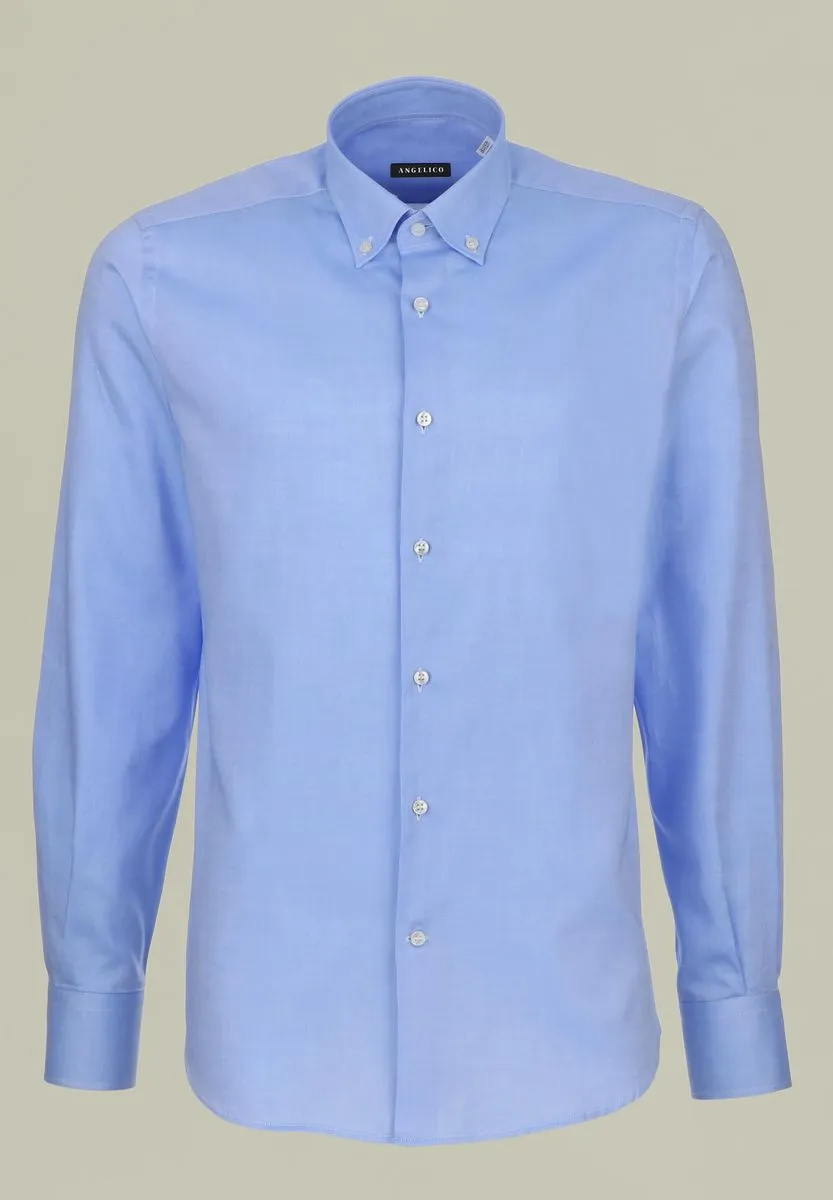 Blue Oxford Slim Fit Shirt