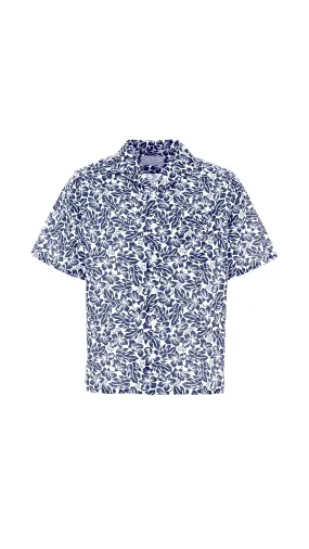 Blue Print Cotton Shirt