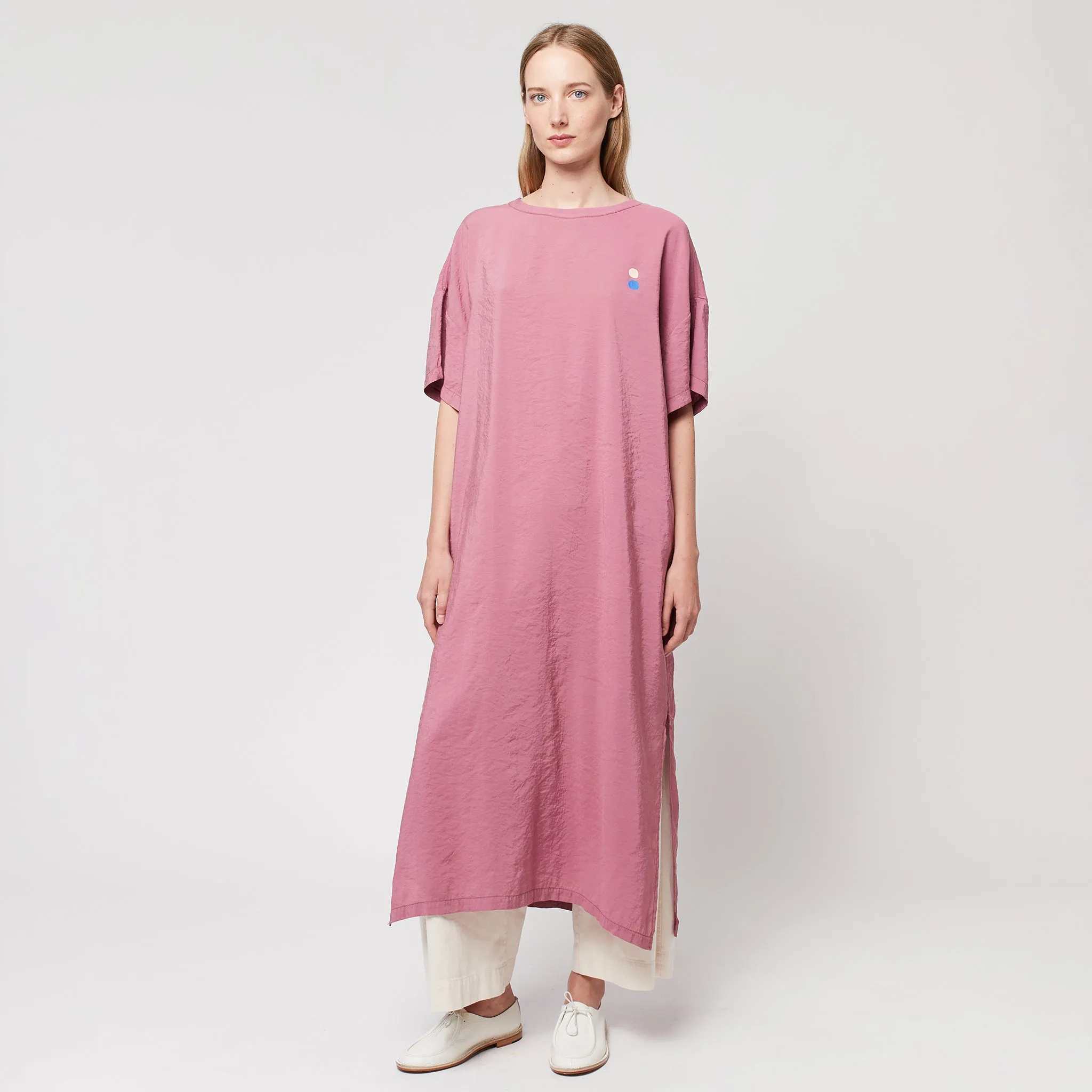 Bobo Choses Woman Long T-shirt Dress Coral Pink Mauve