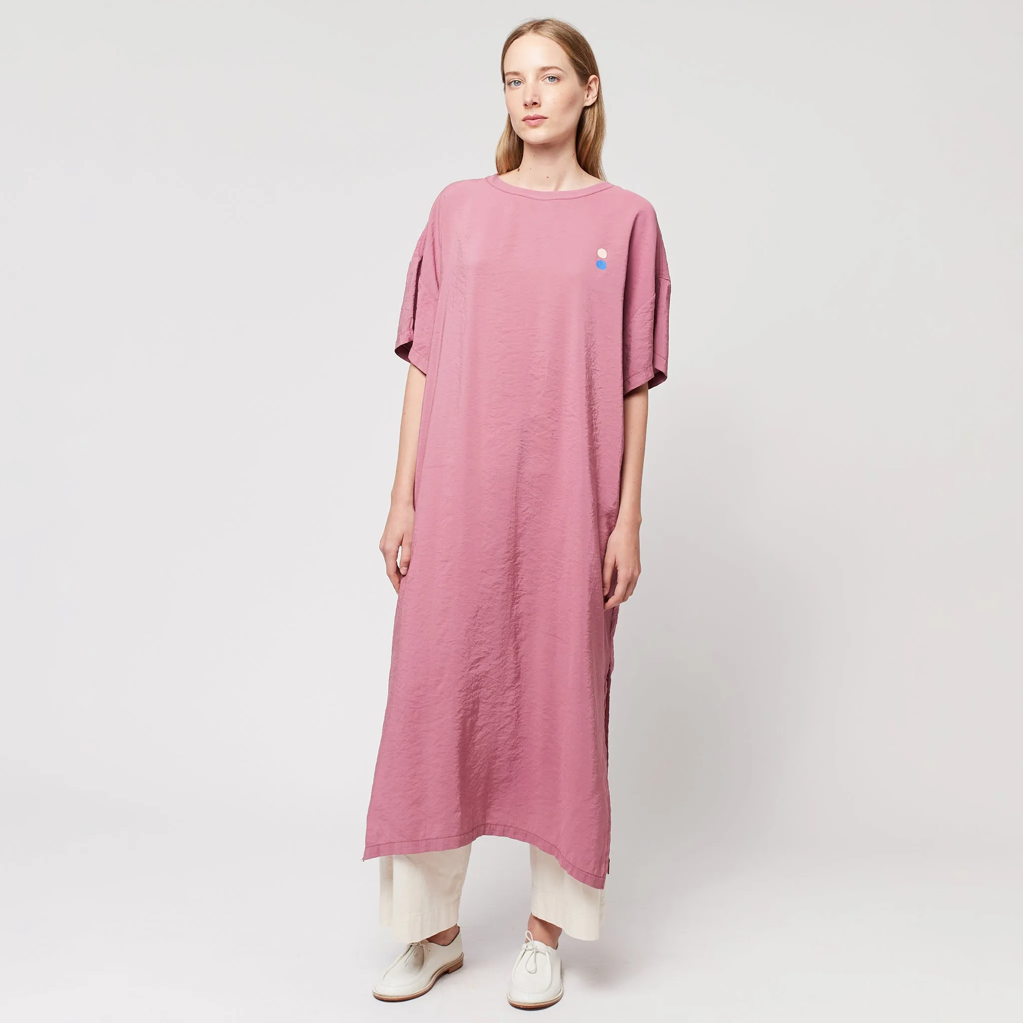 Bobo Choses Woman Long T-shirt Dress Coral Pink Mauve