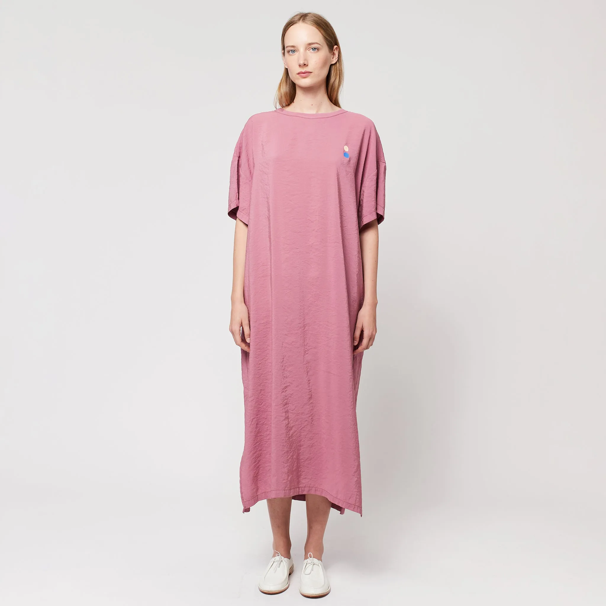 Bobo Choses Woman Long T-shirt Dress Coral Pink Mauve