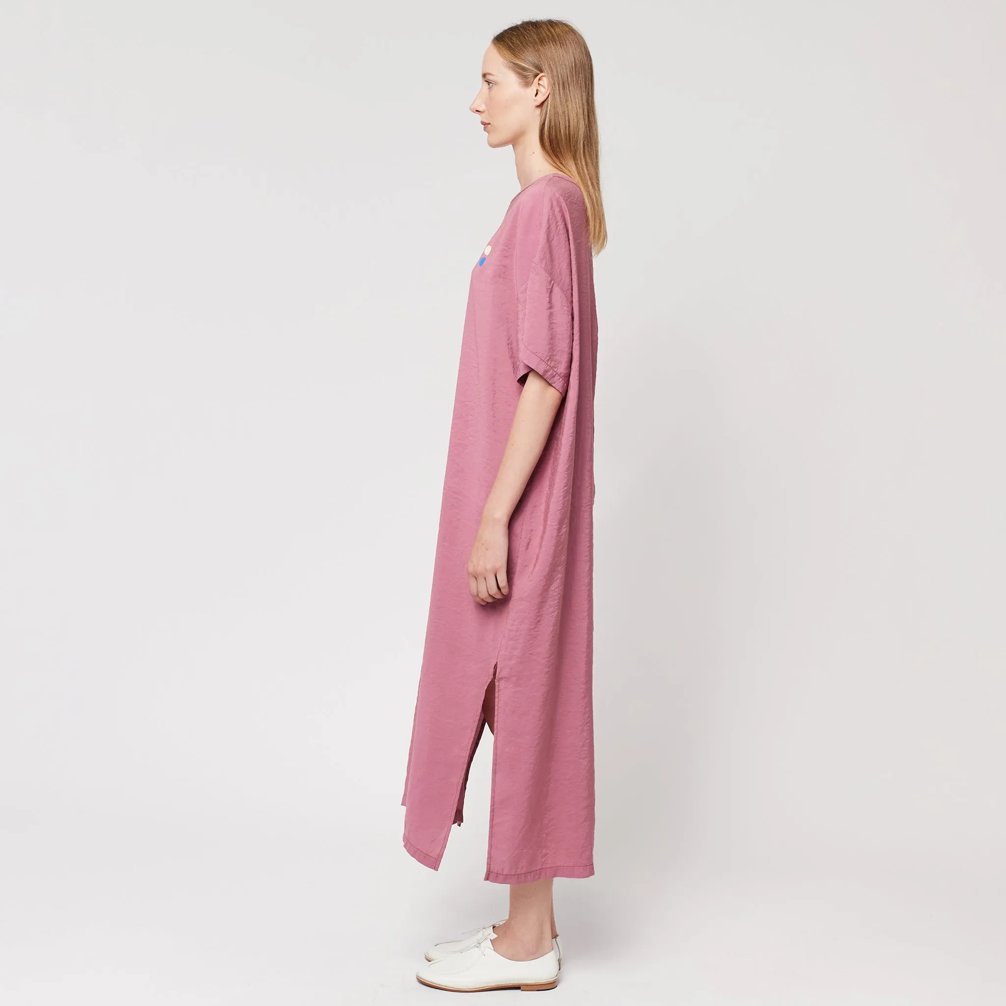 Bobo Choses Woman Long T-shirt Dress Coral Pink Mauve