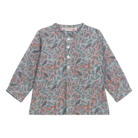 Bonpoint Baby Polisson Shirt Grey Wild West Print