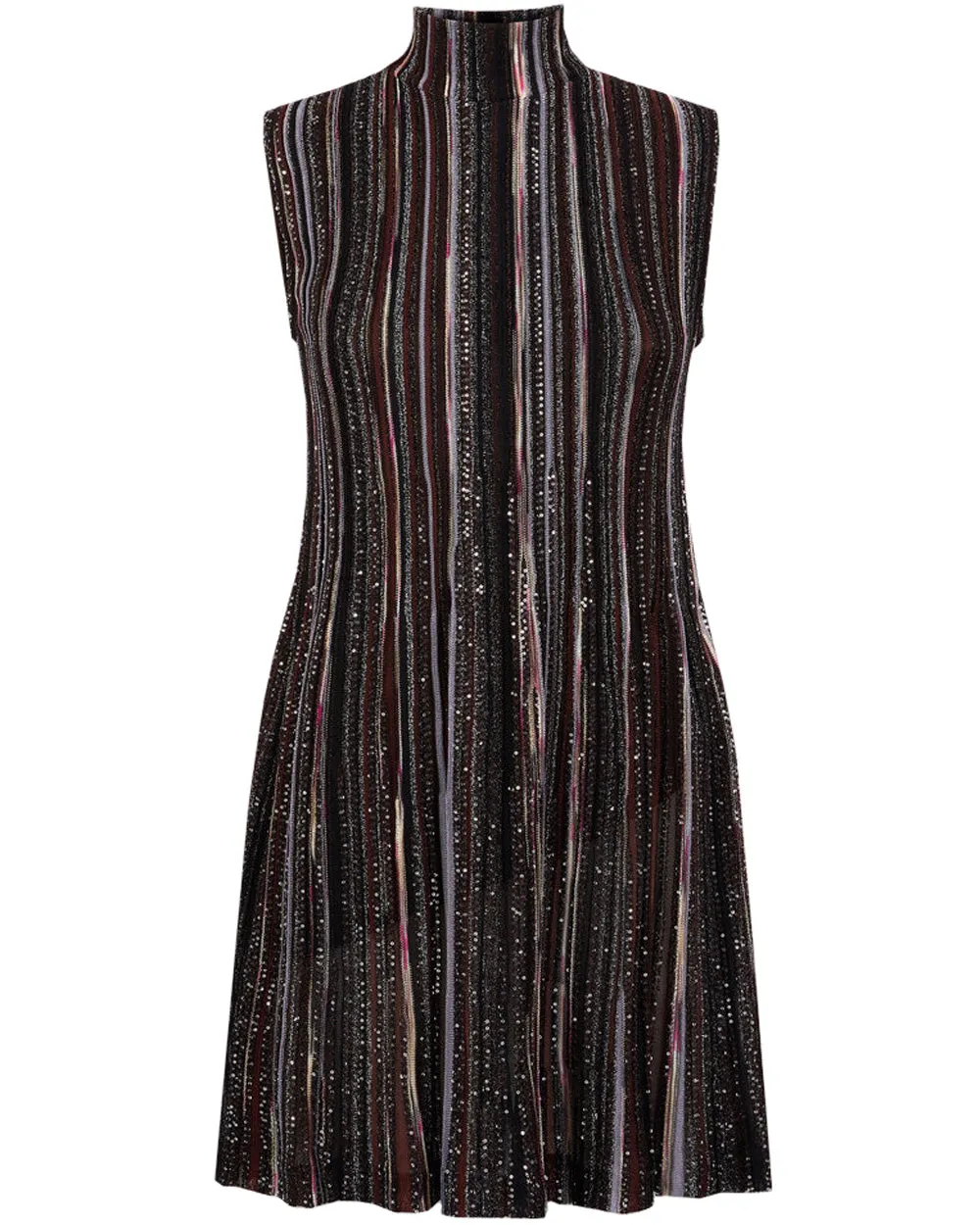 Bordeaux Multicolor Mini Dress