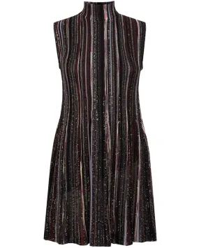 Bordeaux Multicolor Mini Dress