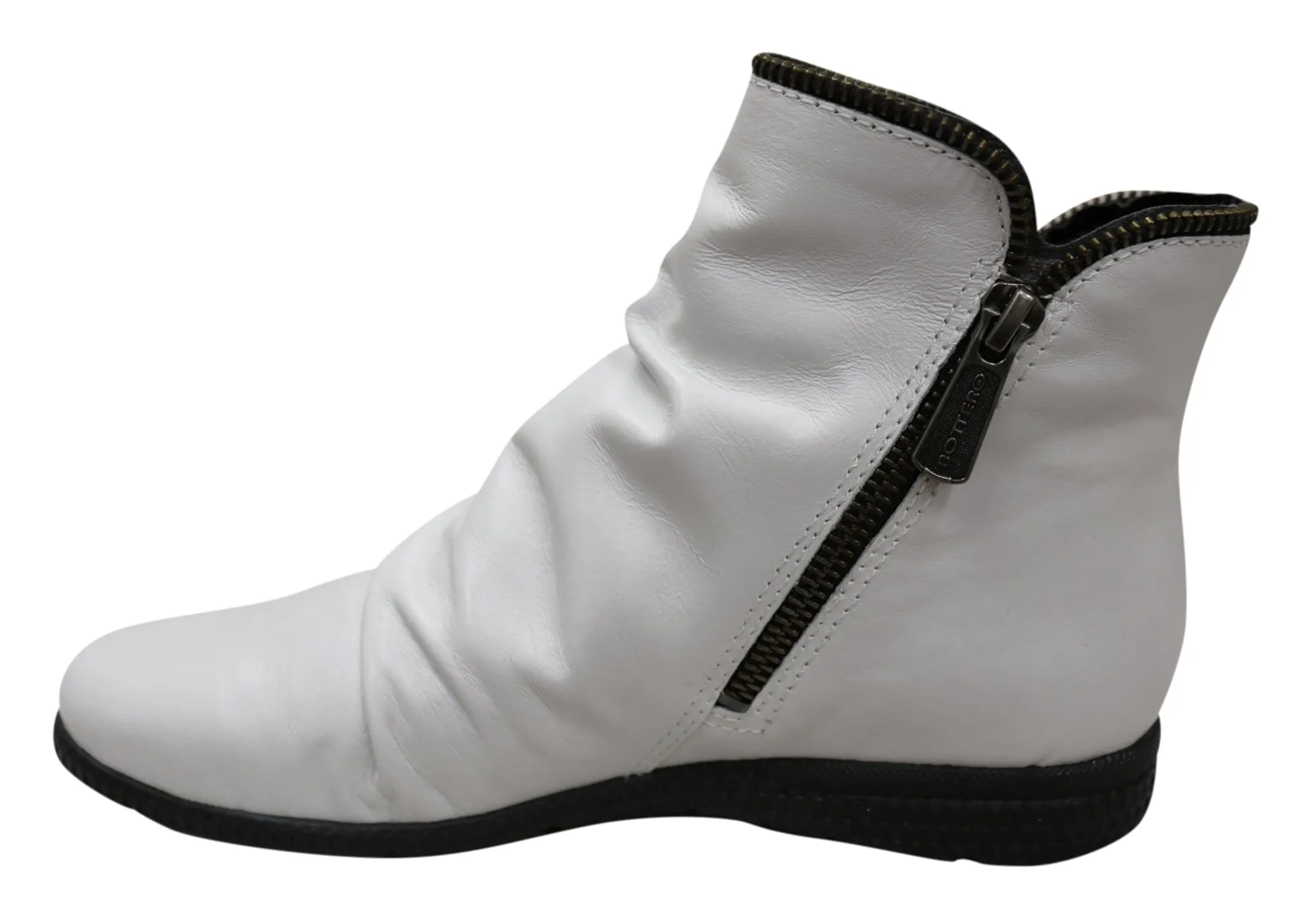 Bottero Mallory Womens Comfortable Leather Ankle Boots Made In Brazil