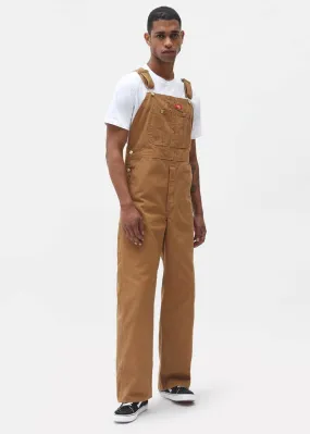 Brown Canvas Bib Dungarees for Men by Dickies