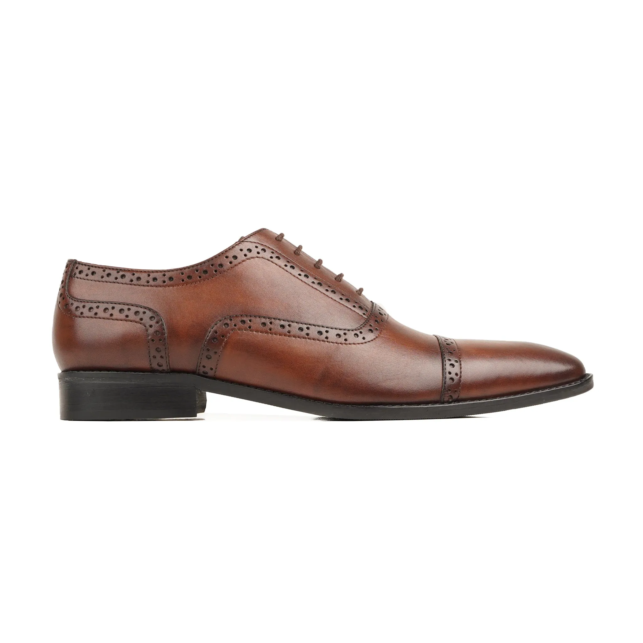 Brown Oxford shoe for men - CHANO