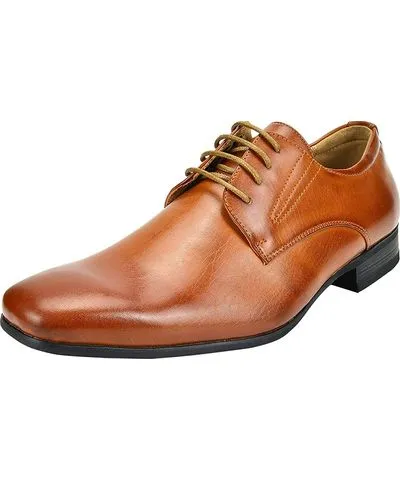 Bruno Marc Men s Retro Vegan Leather Oxford Shoes with Square Toe