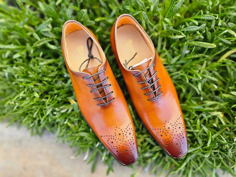 Burnished Wholecut Calf Oxford Shoe