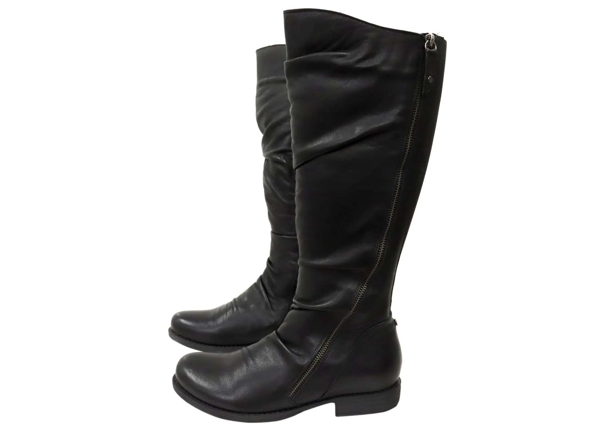 Cabello Comfort Piraz Womens European Comfort Leather Knee High Boots