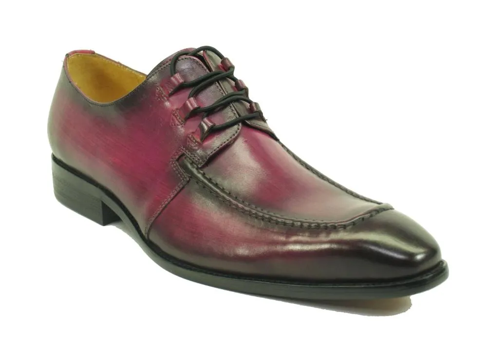 Calfskin lace-up shoe with patina finish