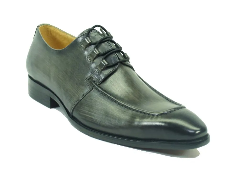 Calfskin lace-up shoe with patina finish