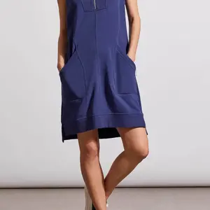 Cap Sleeve Zip Dress