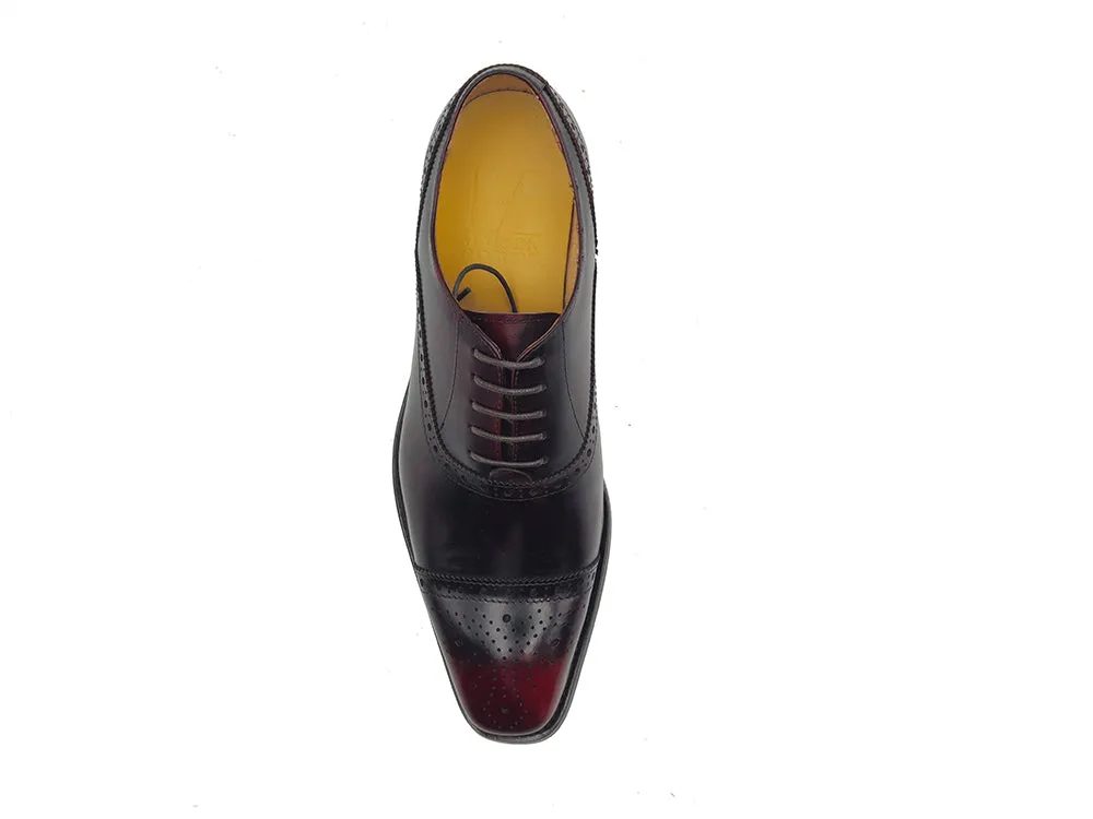 Cap Toe Oxford Calfskin Shoe with Five Eyelets