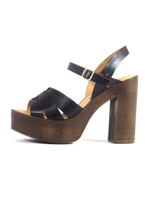 Chelsea Crew Hollie Sandal Black Leather