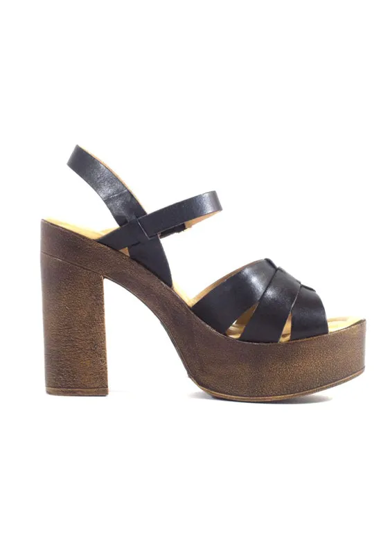 Chelsea Crew Hollie Sandal Black Leather