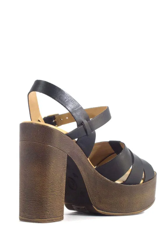 Chelsea Crew Hollie Sandal Black Leather