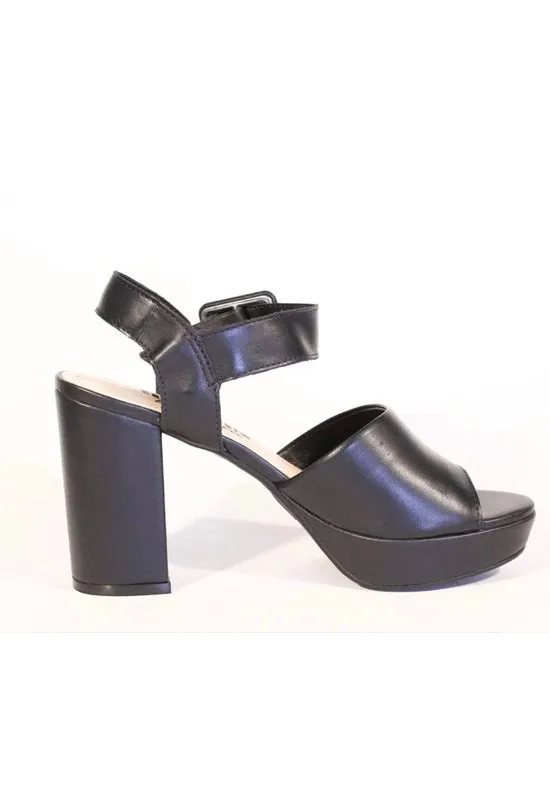 Chelsea Crew Rose Sandal Black Leather