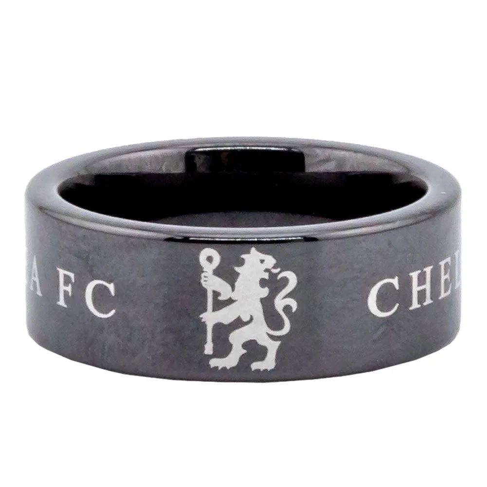 Chelsea FC Black Ceramic Ring (Small) - Buy Online