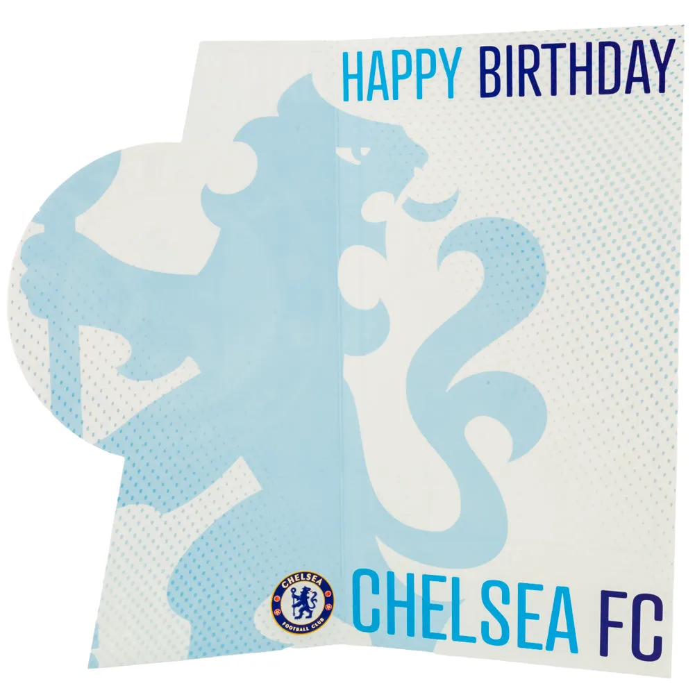 Chelsea FC Crest Birthday Card - Personalized Chelsea Football Club Crest Birthday Card with Name and Age - Official Chelsea FC 