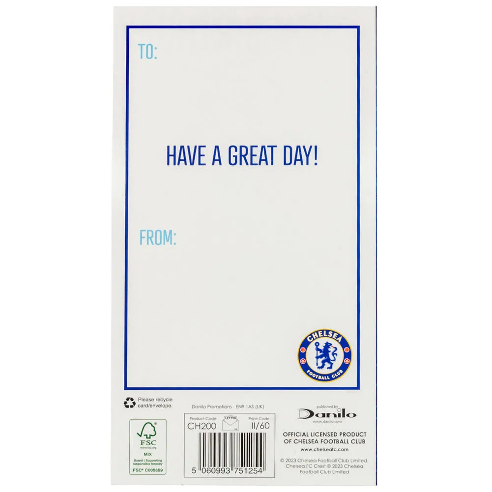 Chelsea FC Crest Birthday Card - Personalized Chelsea Football Club Crest Birthday Card with Name and Age - Official Chelsea FC 