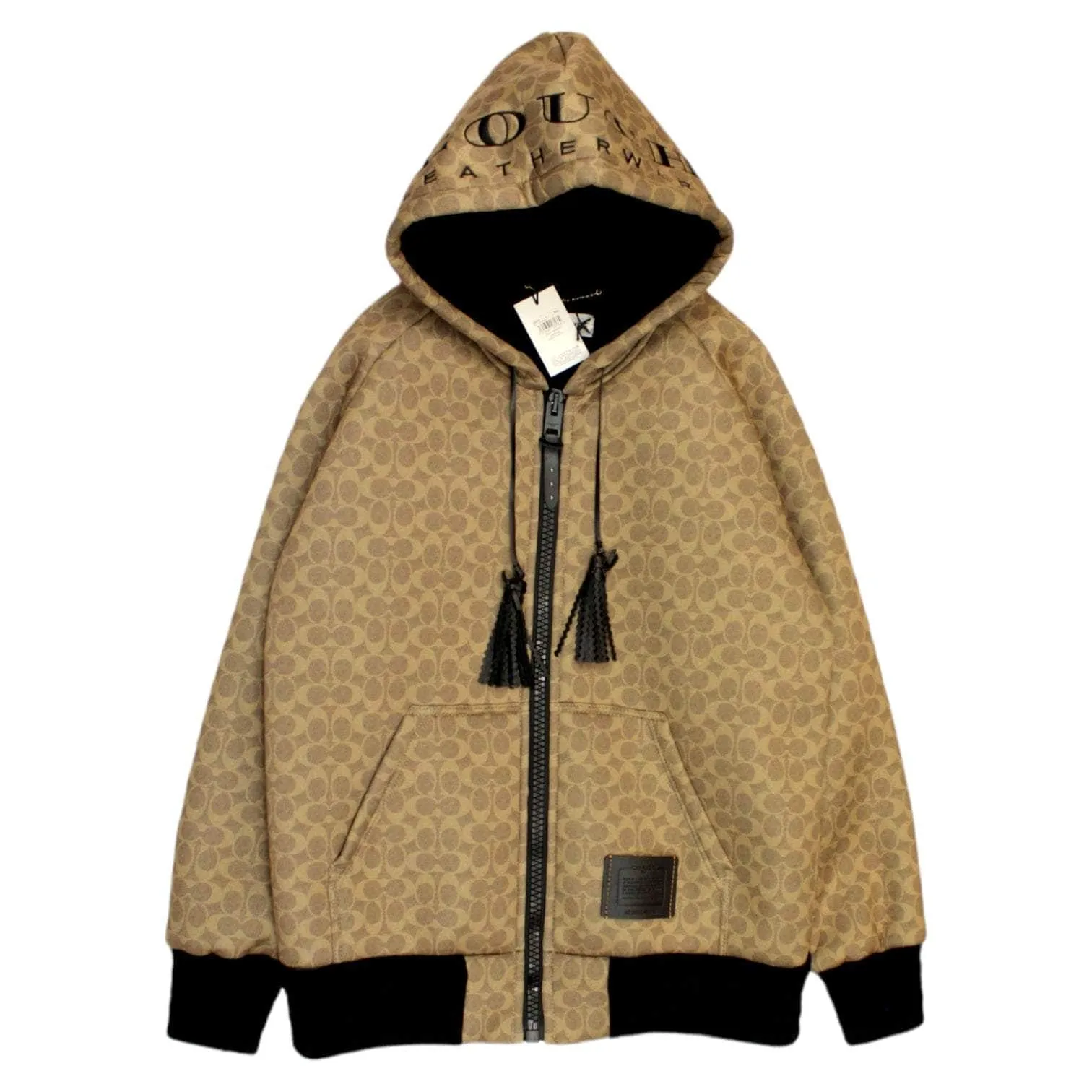 Coach Brown Signature Logo Hoodie