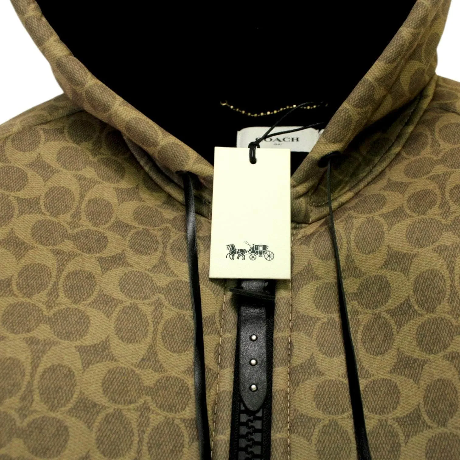 Coach Brown Signature Logo Hoodie