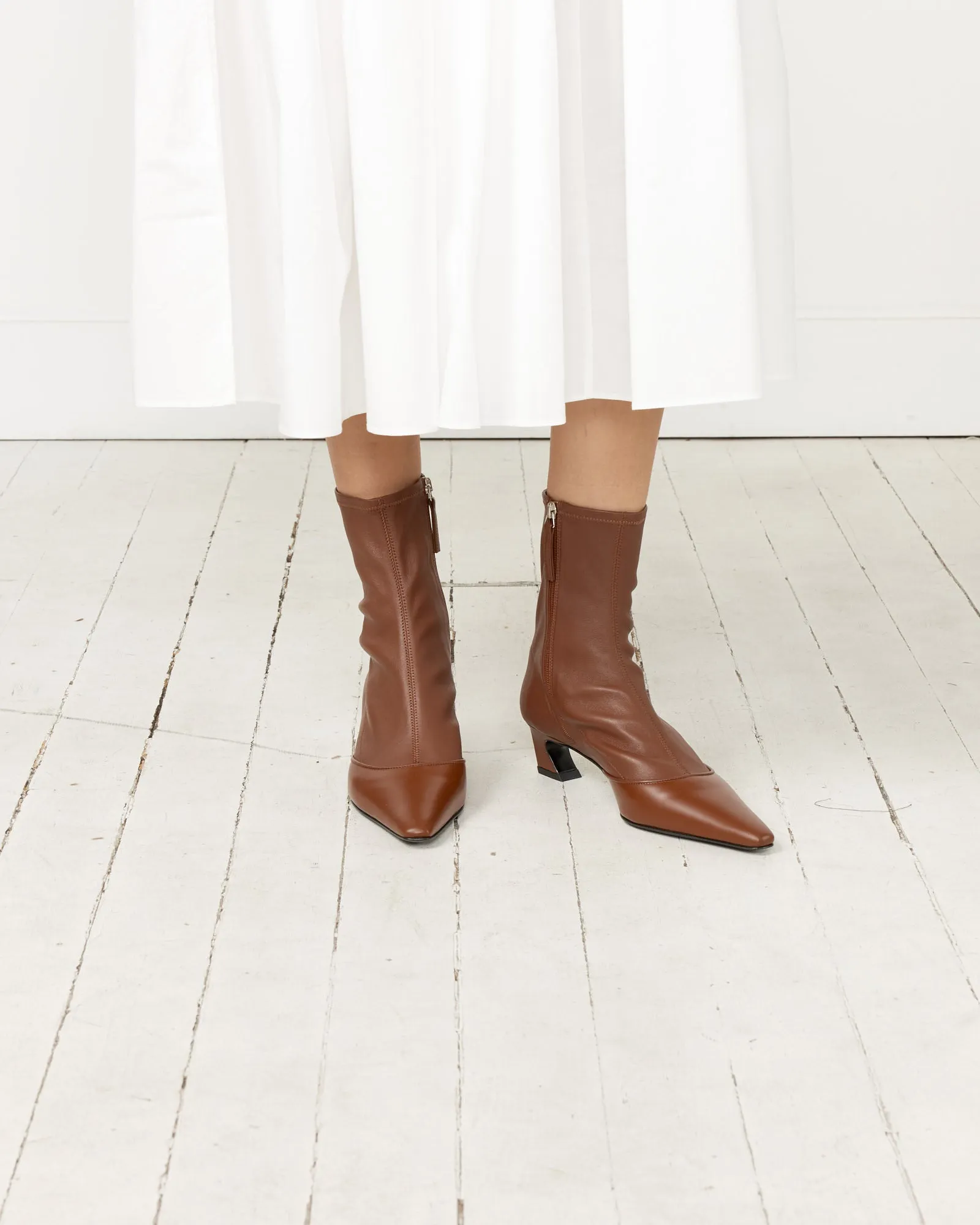 Cognac Brown Ankle Boot