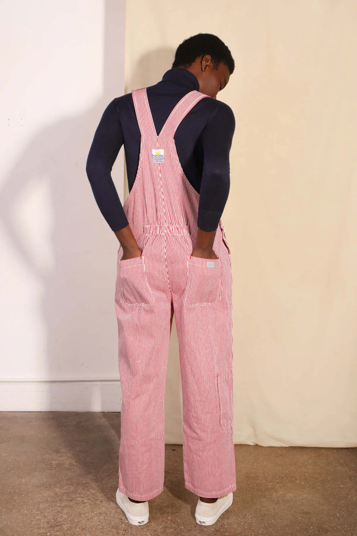 Connor Dungarees - Red Ticking