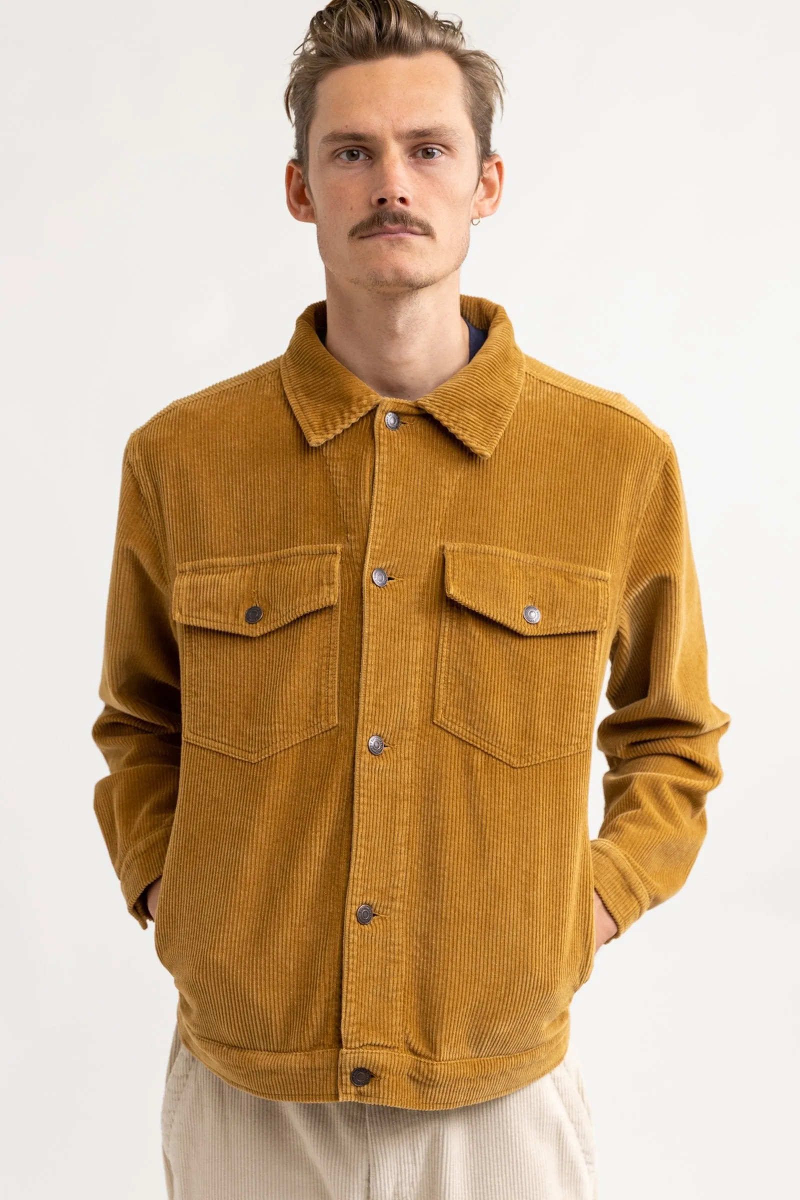 Cord Trucker Jacket Camel