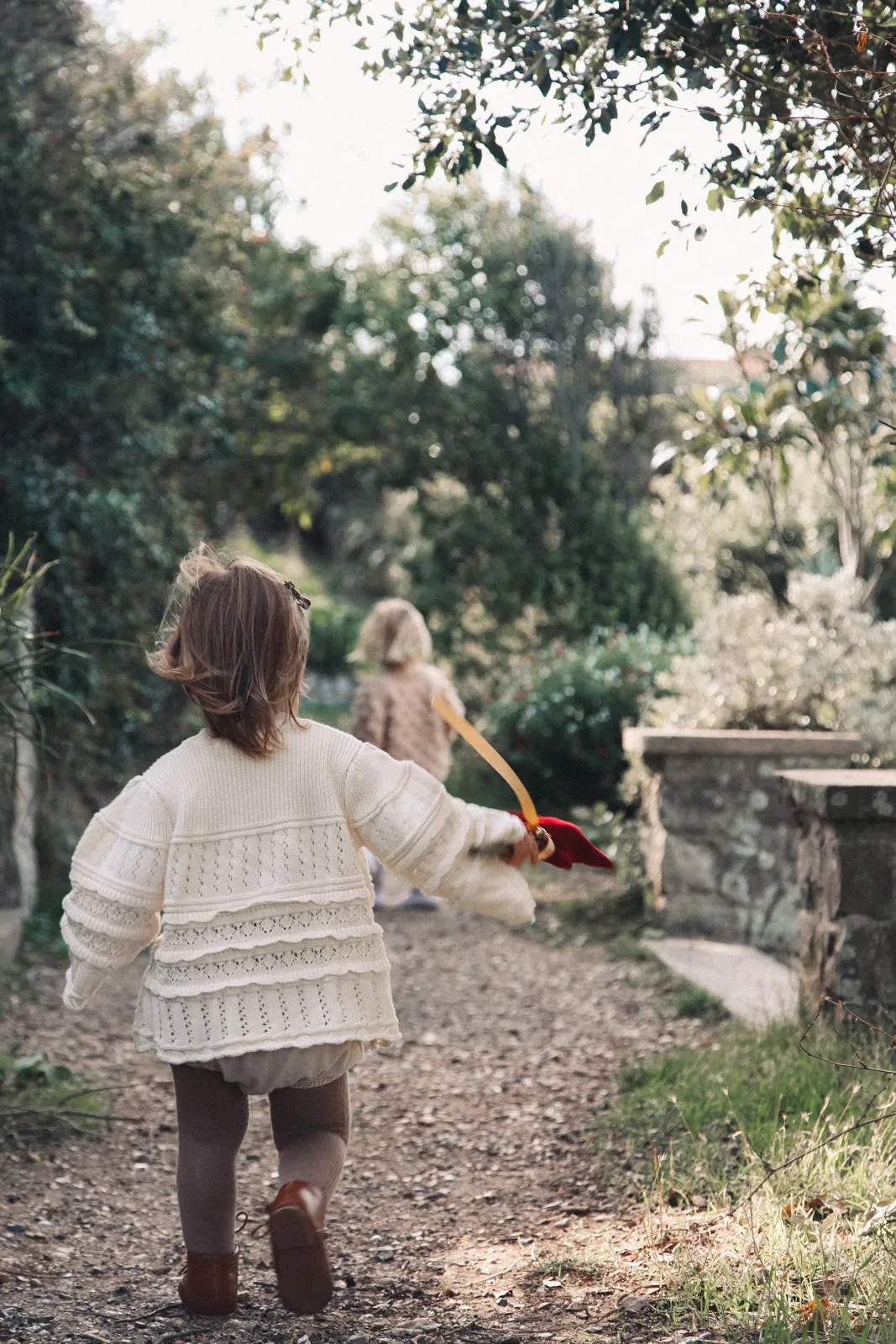 Cream Crochet Flare Sleeve Sweater