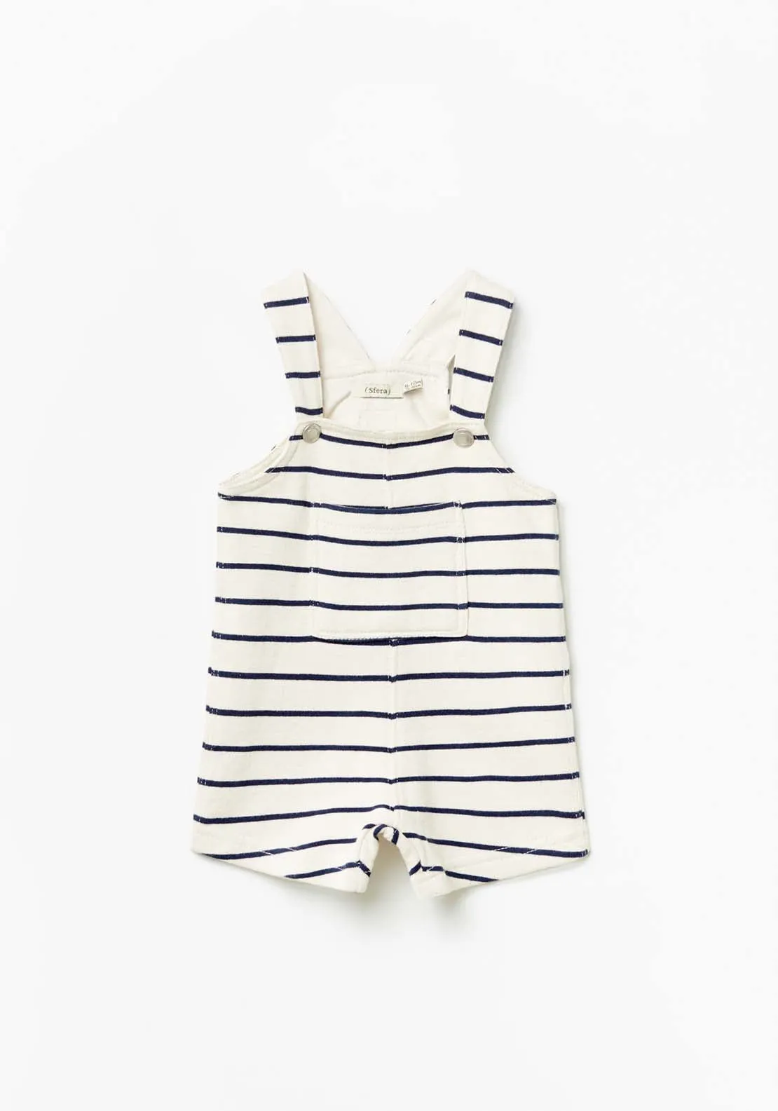 Cream Striped Overalls