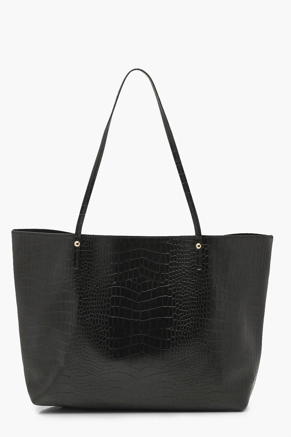 Croc Pu Soft Tote Shopper Bag