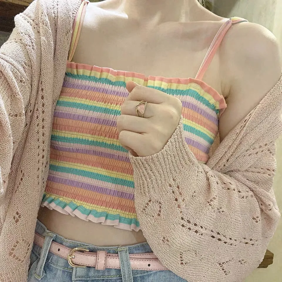 CUTE RAINBOW STRIPE VEST BY29000