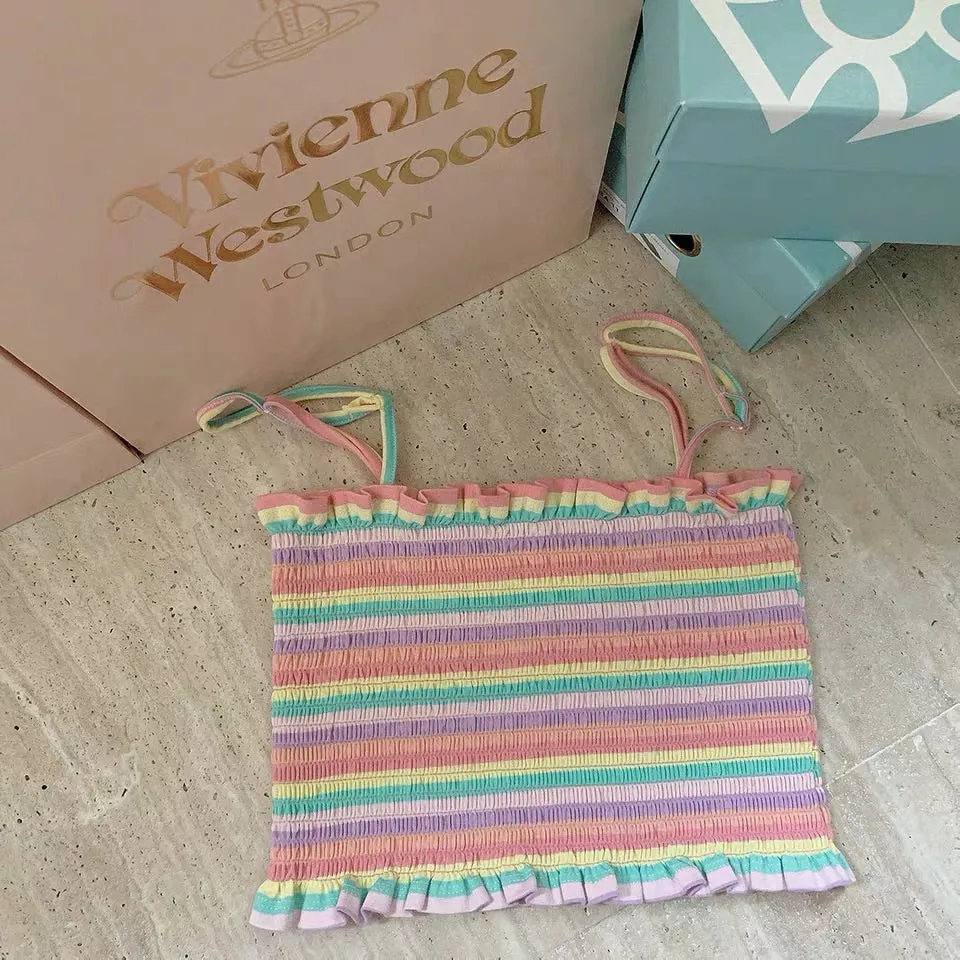 CUTE RAINBOW STRIPE VEST BY29000