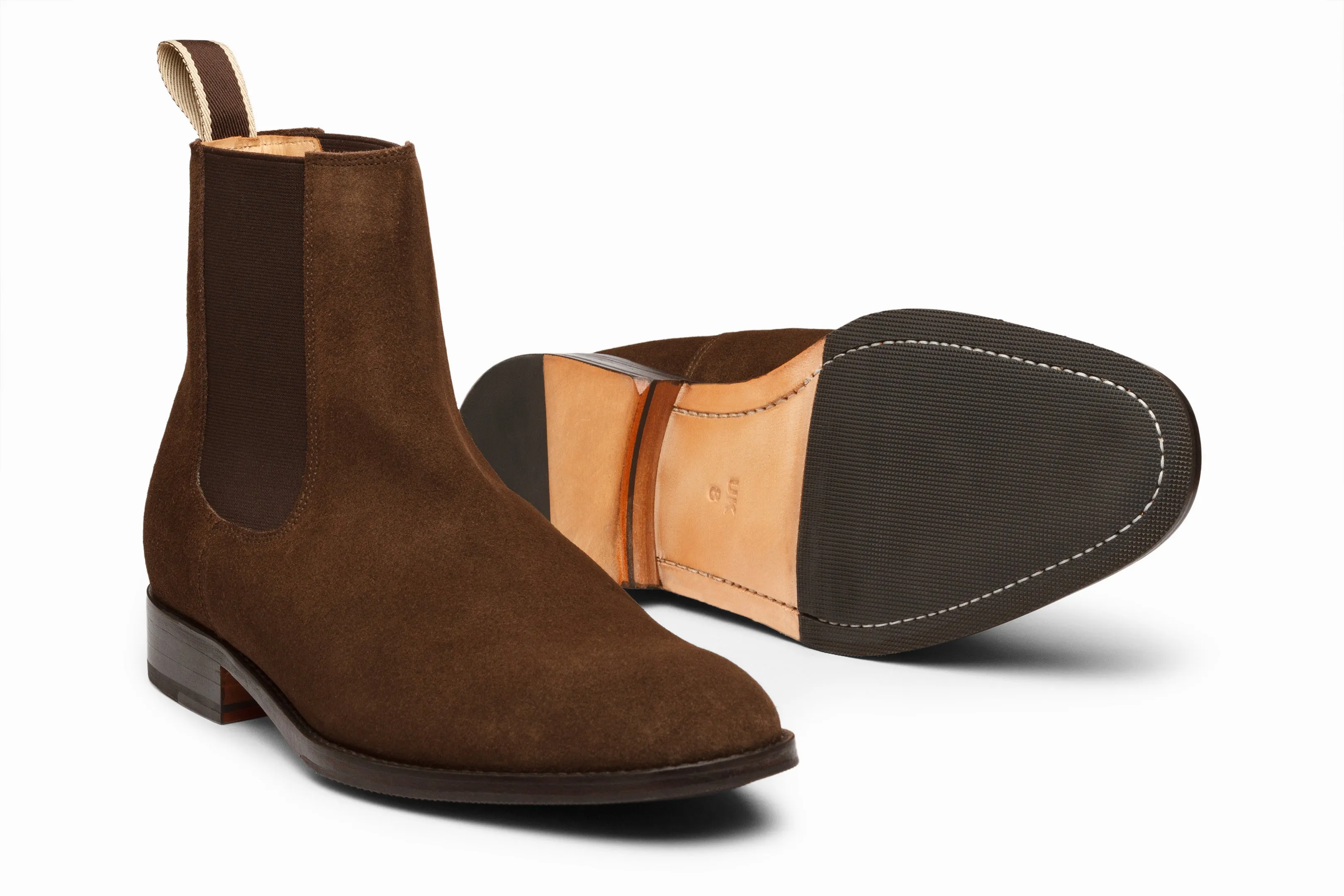 Dark Brown Suede Chelsea Boot