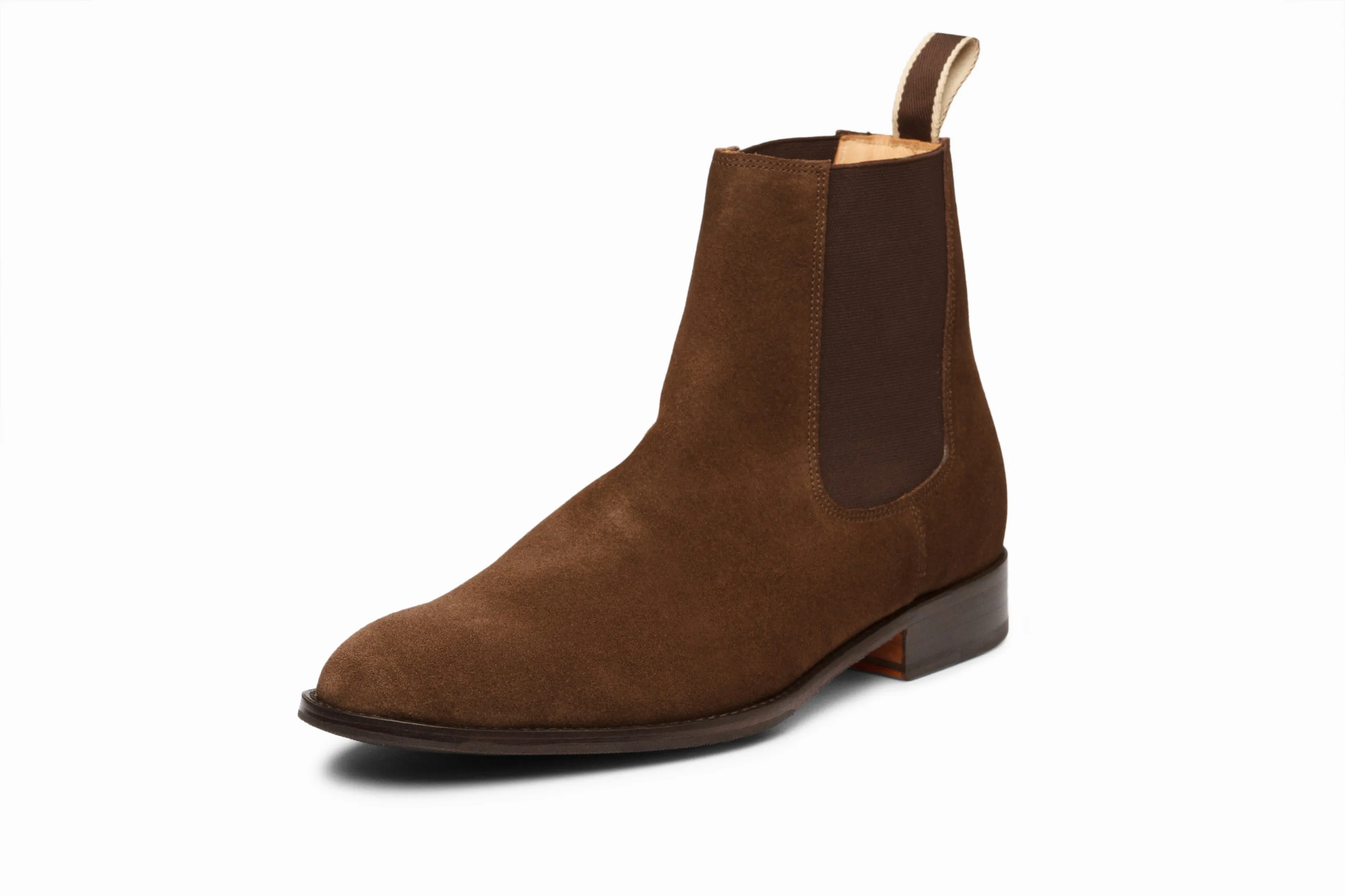 Dark Brown Suede Chelsea Boot