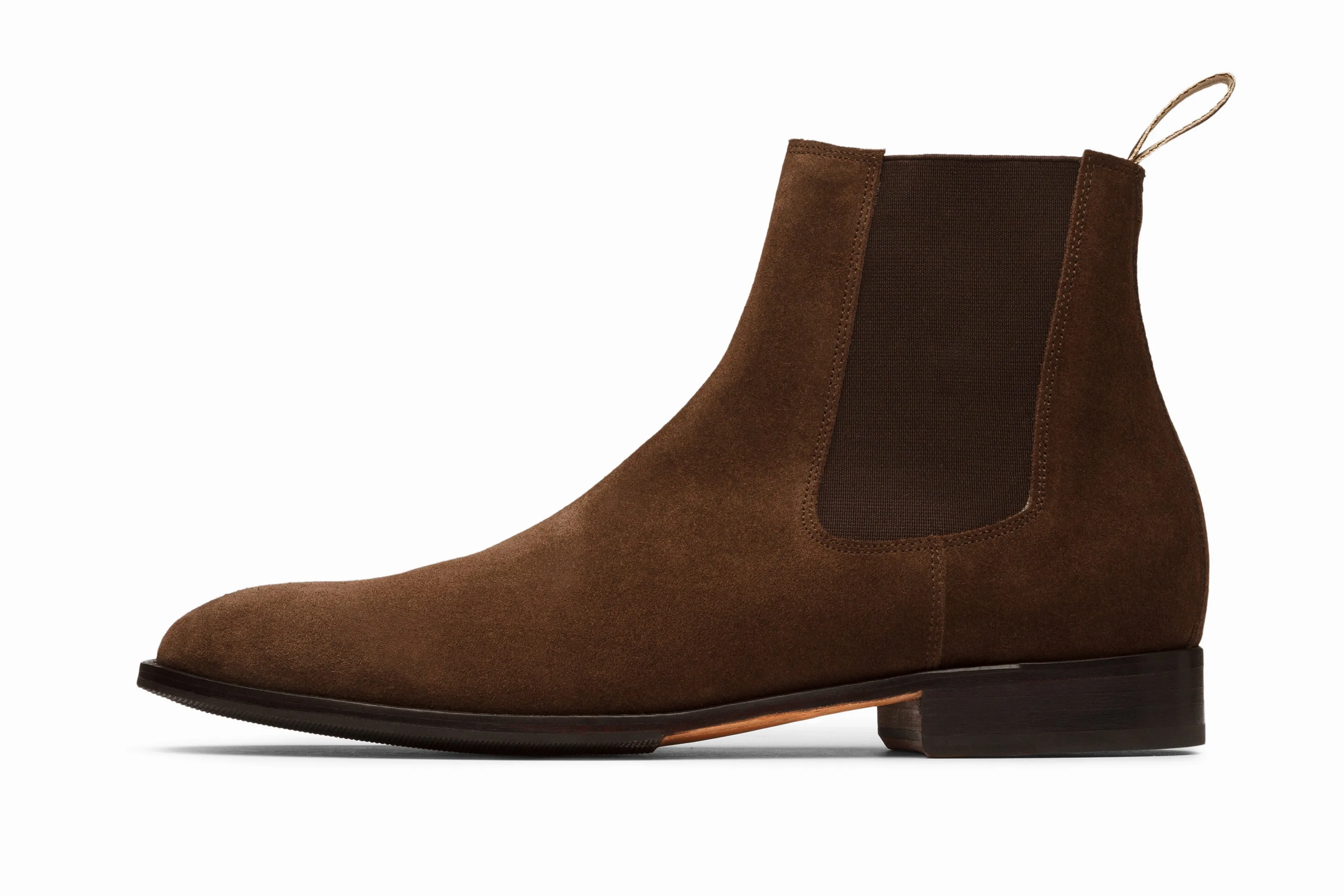 Dark Brown Suede Chelsea Boot