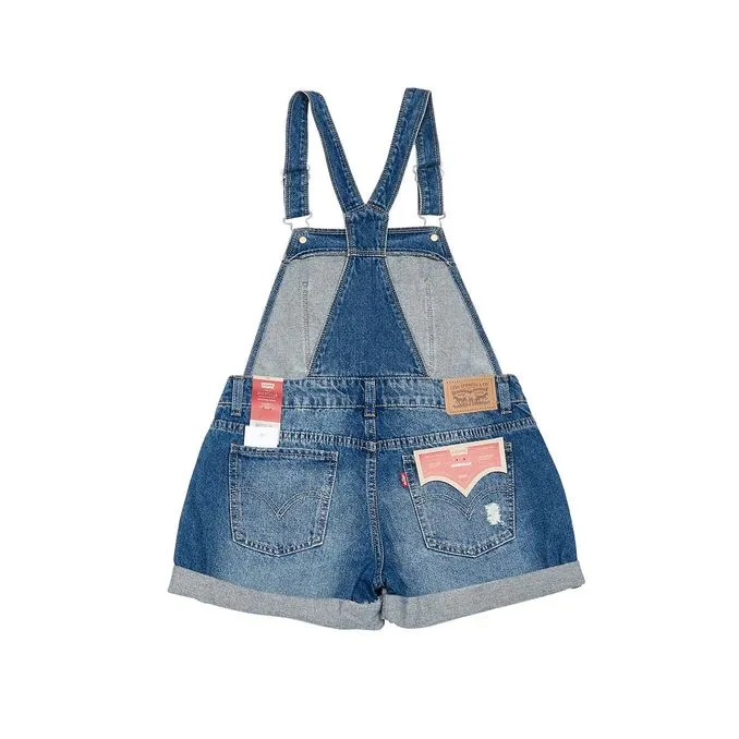 Denim dungarees vintage girl relaxed fit