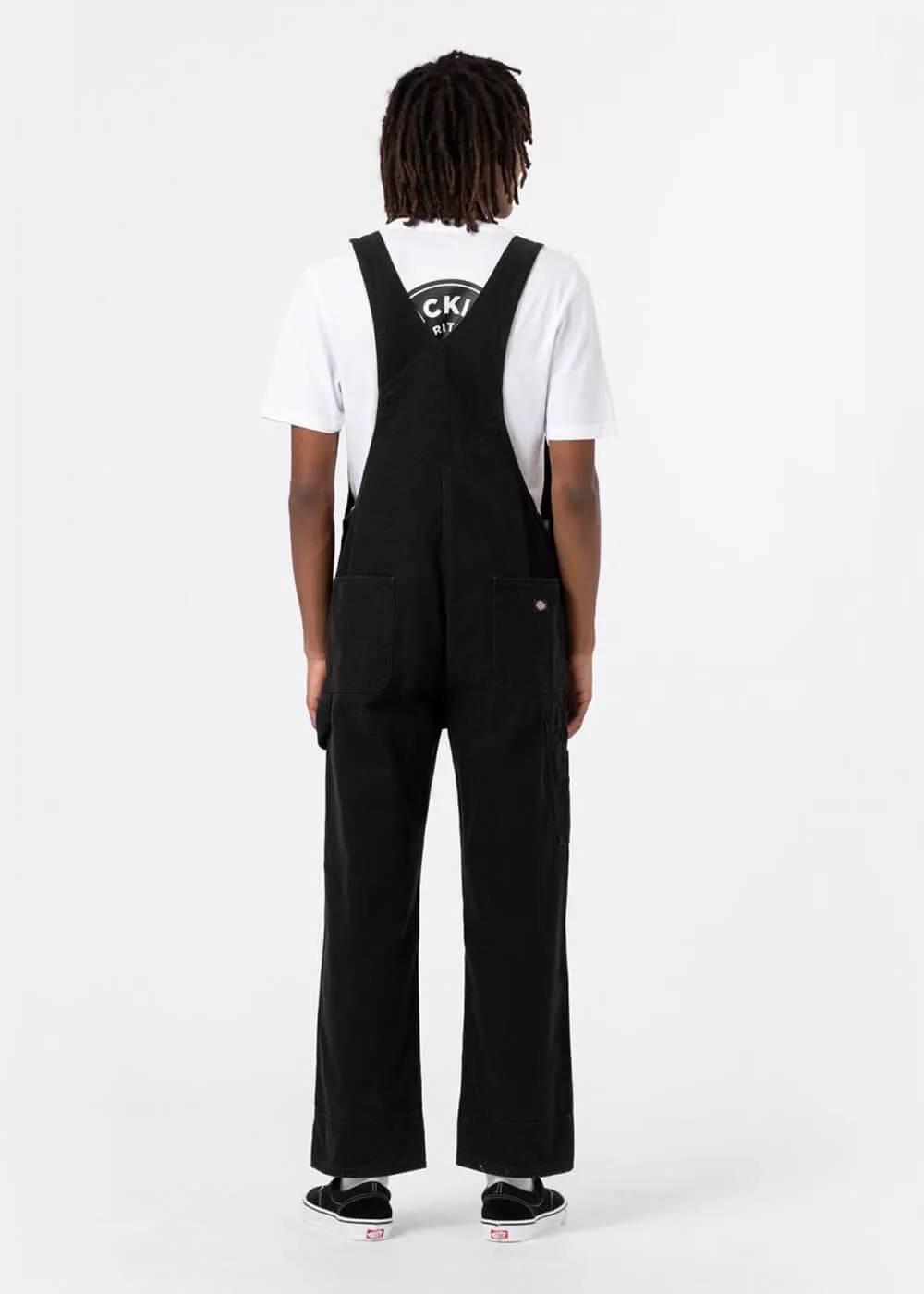 Dickies Men's Black Canvas Bib Dungarees