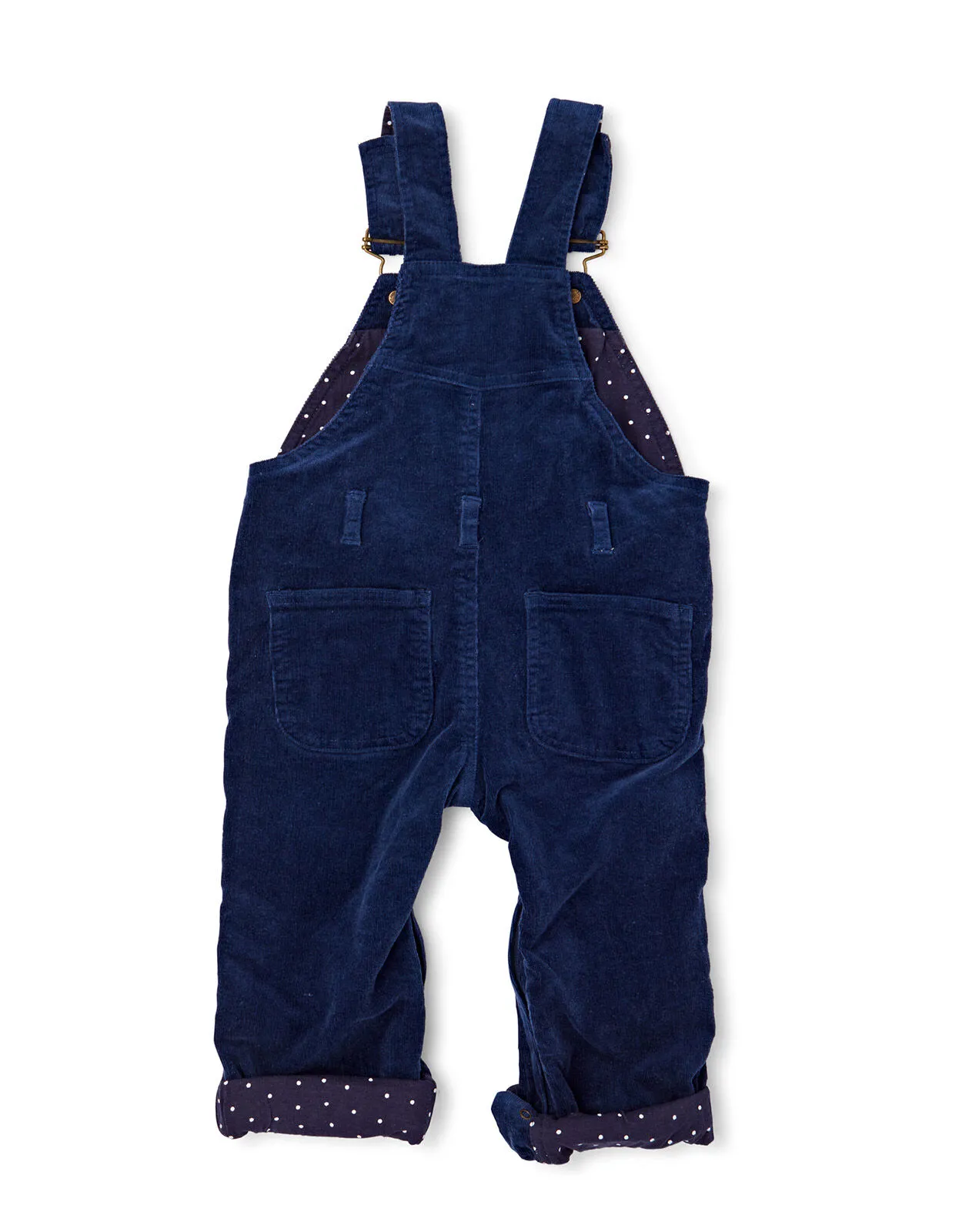 Dotty Dungarees Corduroy Dungarees Blue