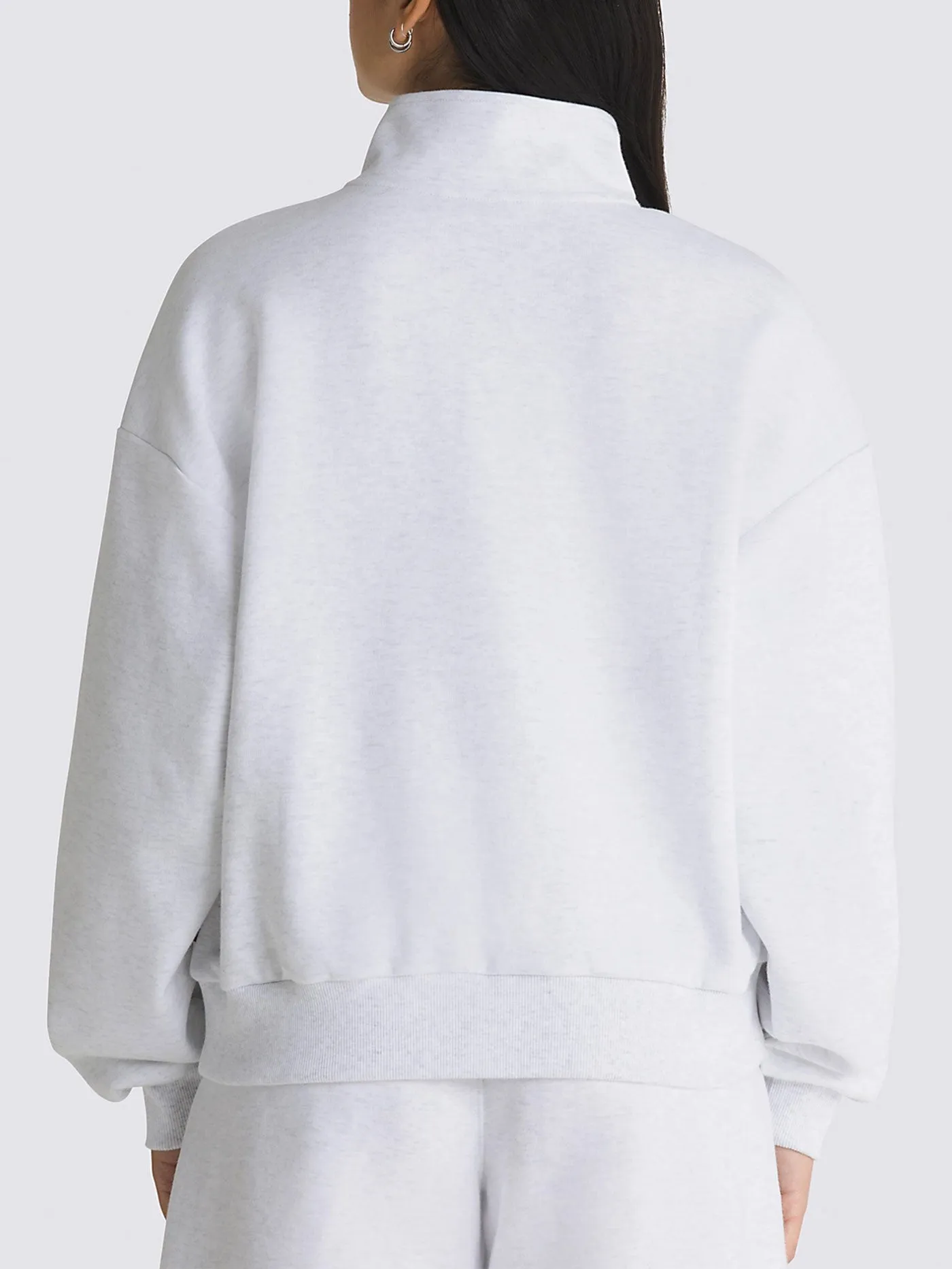 Double Knit Mock Neck Zip Sweatshirt