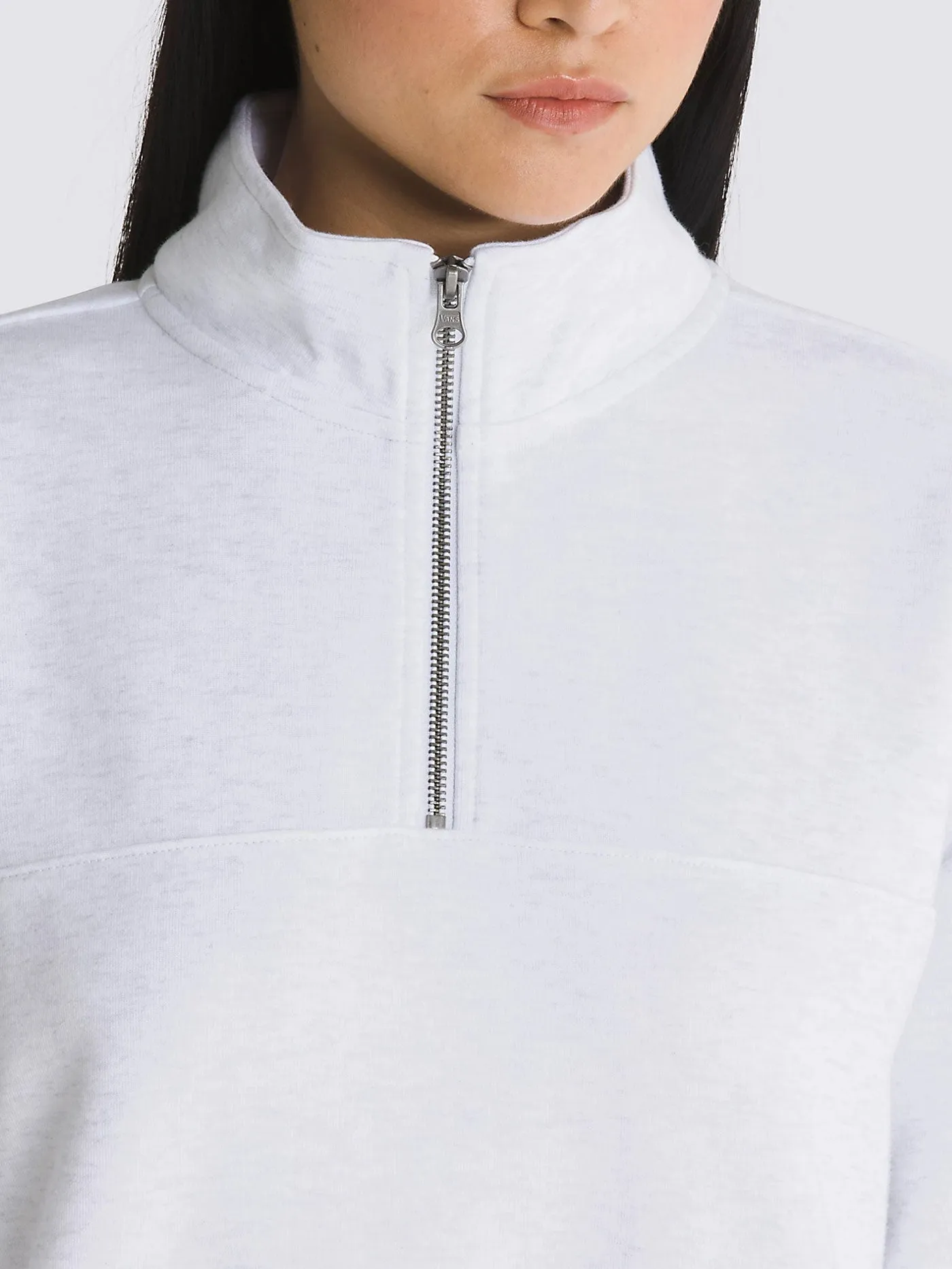 Double Knit Mock Neck Zip Sweatshirt