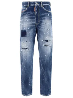 Dsquared2 Ripped High-Rise Jeans